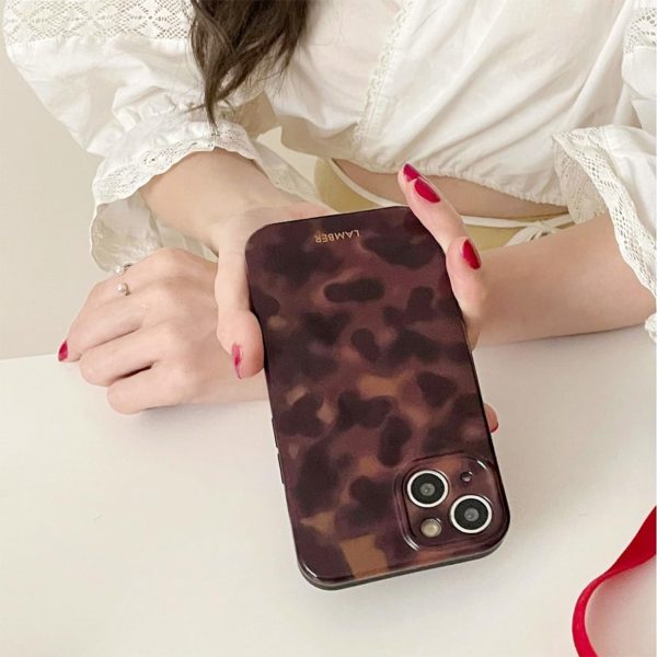 iPhone 16 Brown Amber Case XQAGU Cell Phone Basic-5