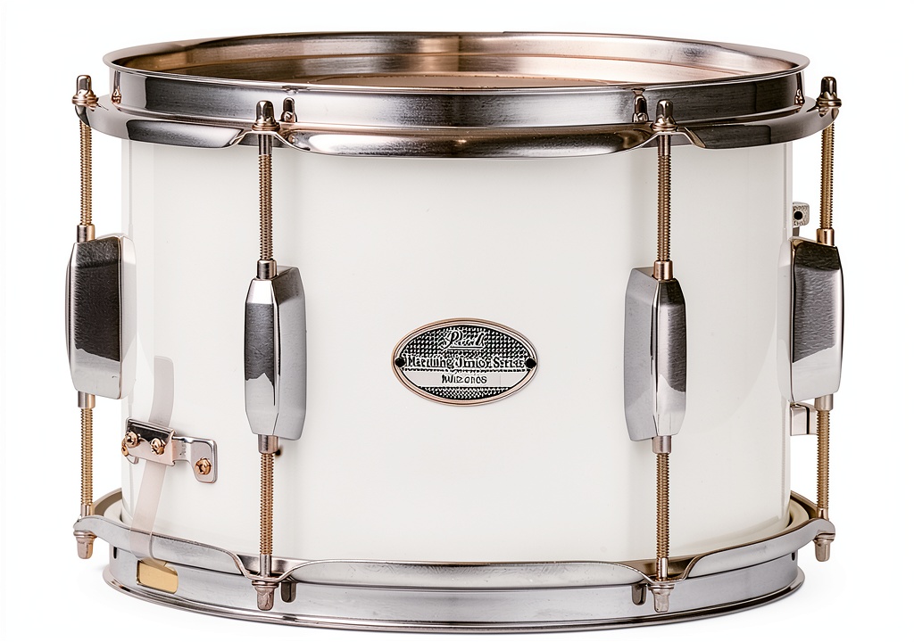 Pearl Marching Snare Drum Pure White