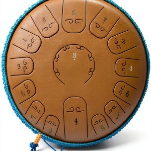 Steel Tongue Drum Generic 15 Note Yellow-0