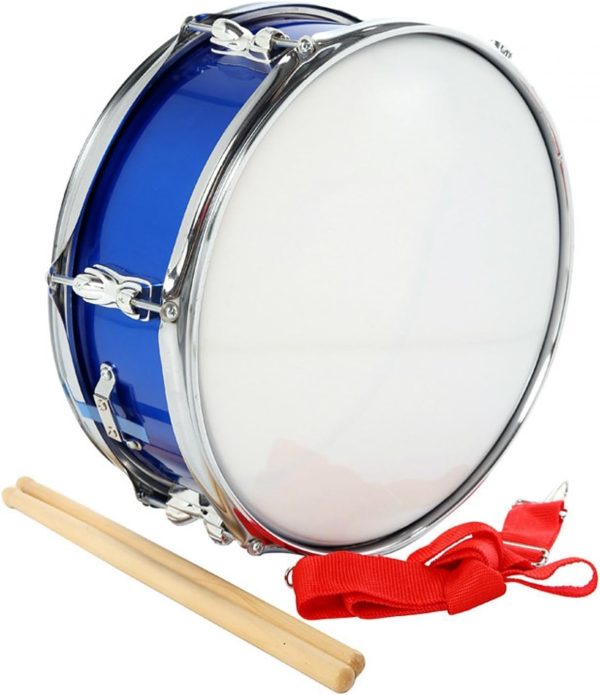 Blue Stainless Steel Marching Snare Drum for Adults-0