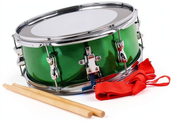 13 inch marching snare drum PPS Green metal-0