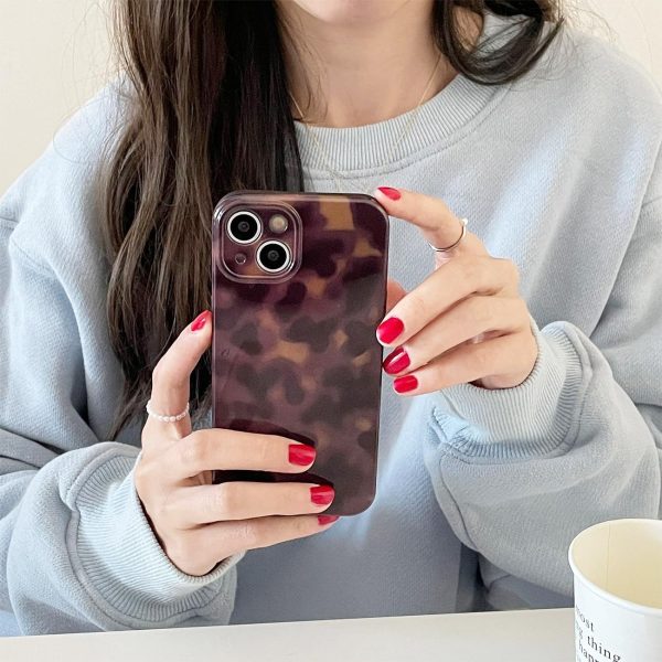 iPhone 16 Brown Amber Case XQAGU Cell Phone Basic-4