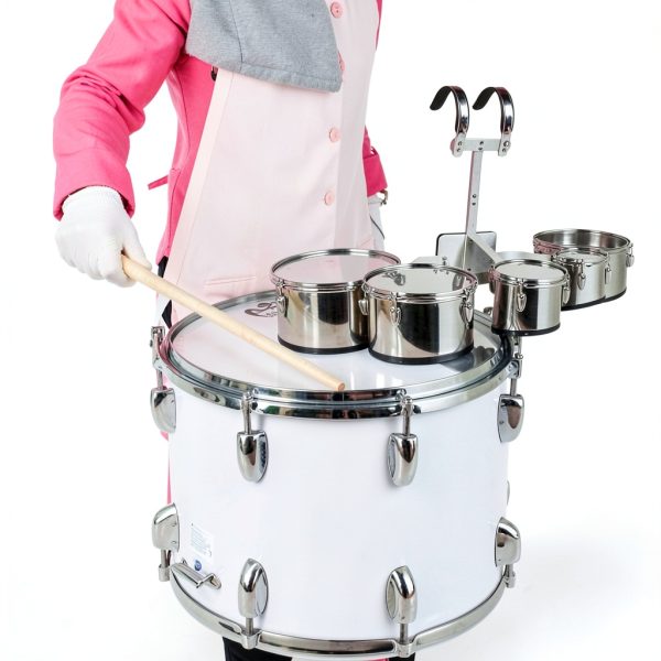Marching Drum Set JWQFBC Natural Wood Metal Design-3
