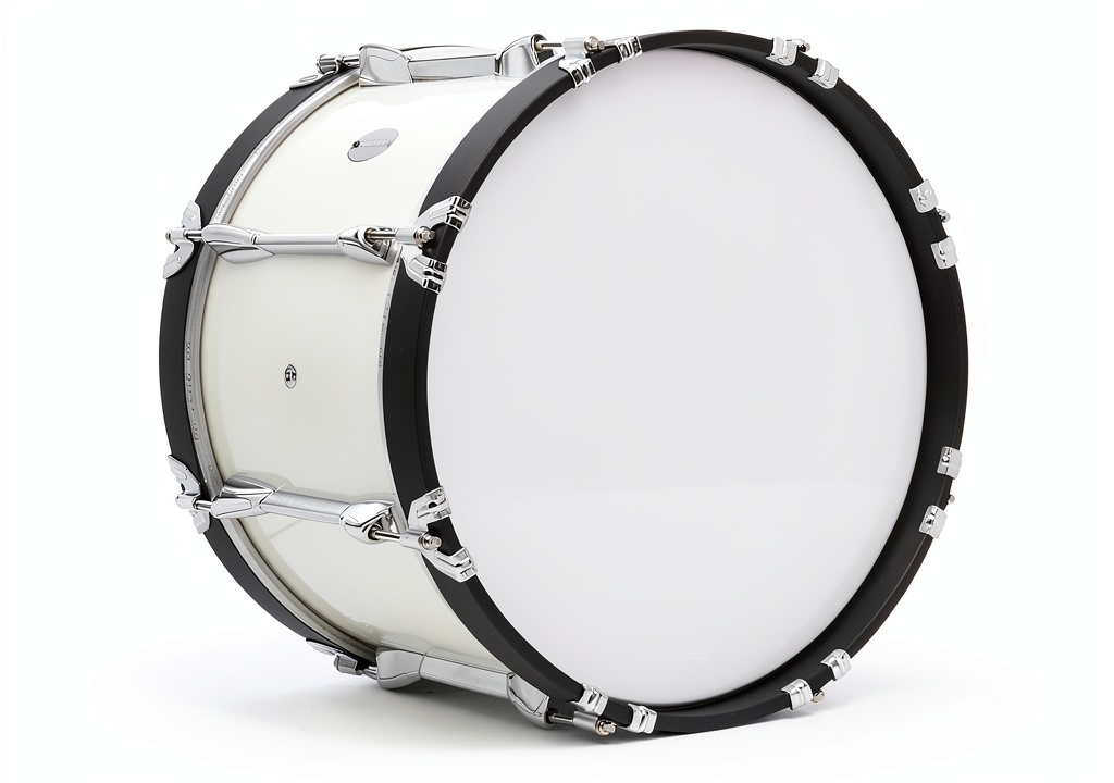 Setting up Yamaha Marching Bass Drums White MB-6316WR on a marching field