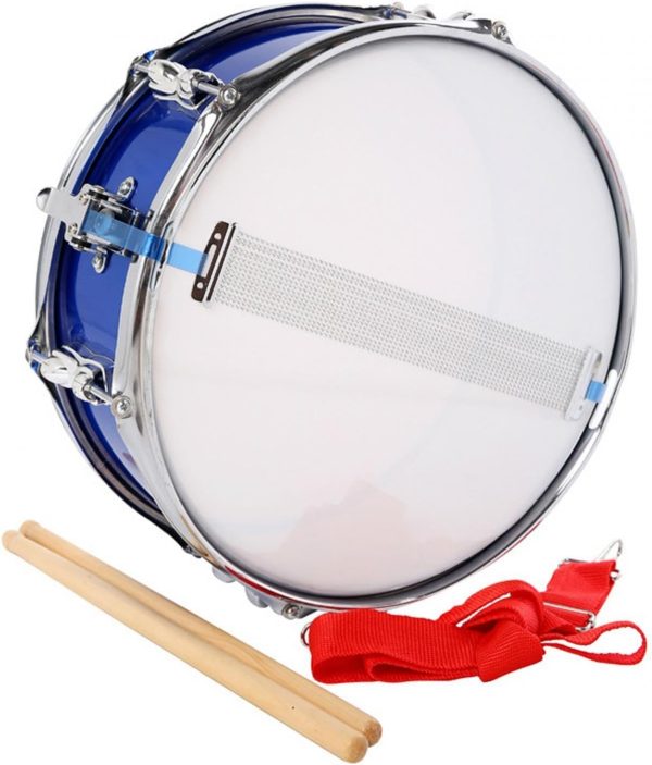 Blue Stainless Steel Marching Snare Drum for Adults-5