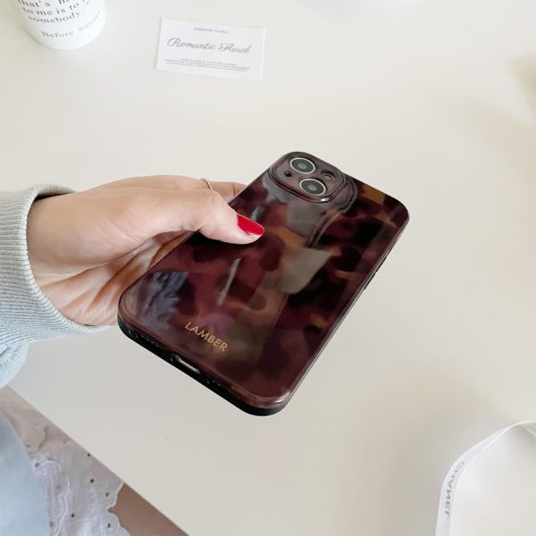 iPhone 16 Brown Amber Case XQAGU Cell Phone Basic-6