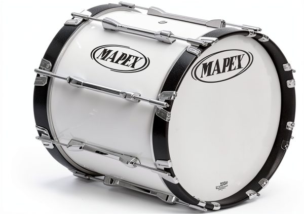 Mapex 26" Marching Bass Drum Aluminum Gloss White-0