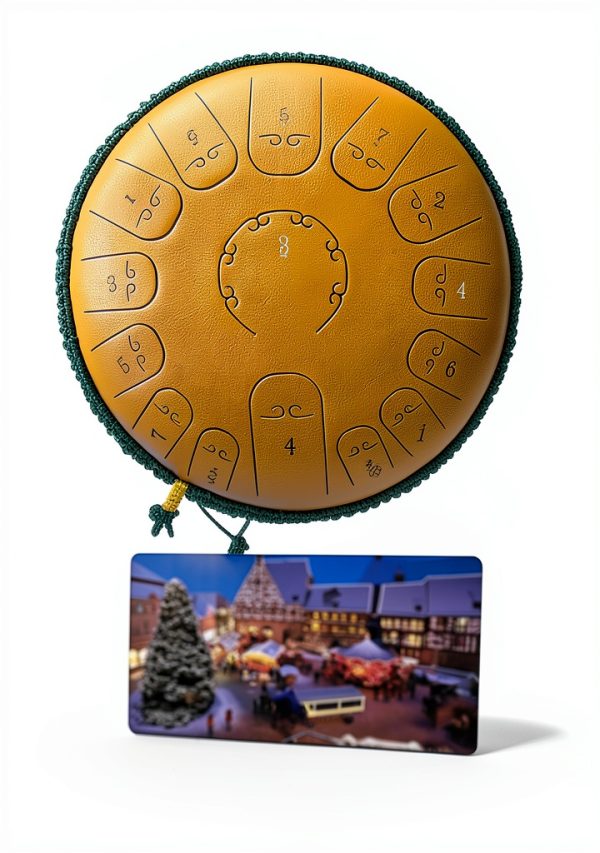 Steel Tongue Drum Generic 15 Note Yellow-4
