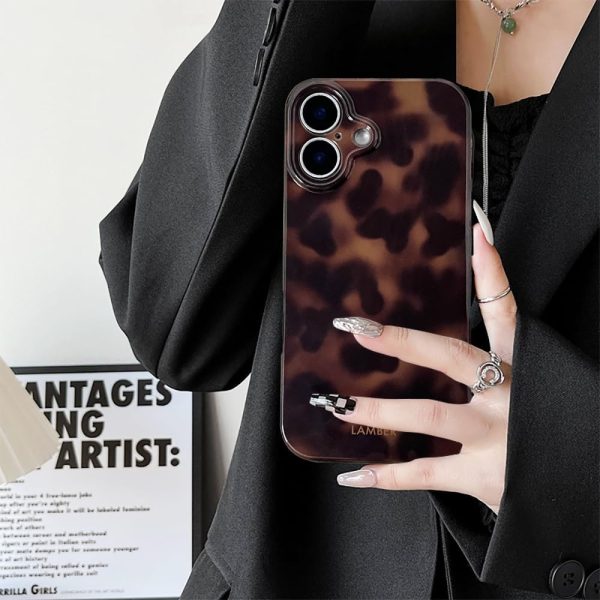 iPhone 16 Brown Amber Case XQAGU Cell Phone Basic-1