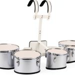 Marching Drum Set JWQFBC Natural Wood Metal Design-0