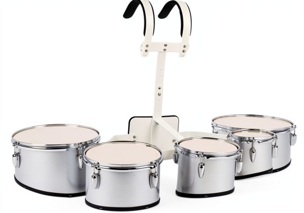 Marching Drum Set JWQFBC Natural Wood Metal Design-0