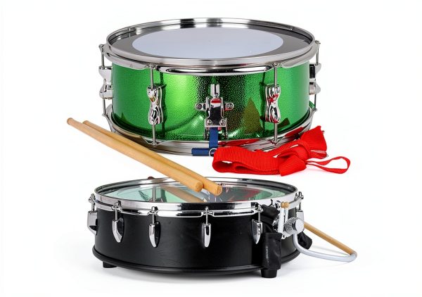 13 inch marching snare drum PPS Green metal-3