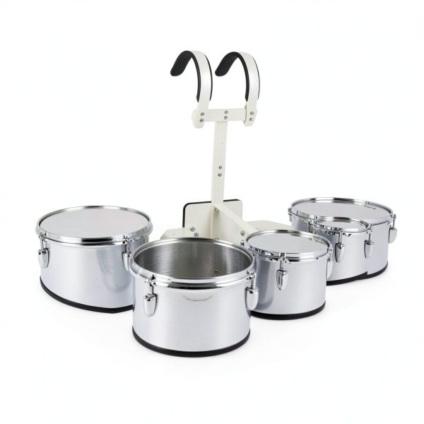 Marching Drum Set JWQFBC Natural Wood Metal Design-2