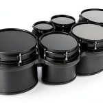 Ludwig Maple Wood Marching Tom-Toms Matte Black-0