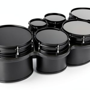 Ludwig Maple Wood Marching Tom-Toms Matte Black-0
