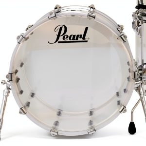 Pearl Acrylic Marching Bass Drum Ultra Clear-0