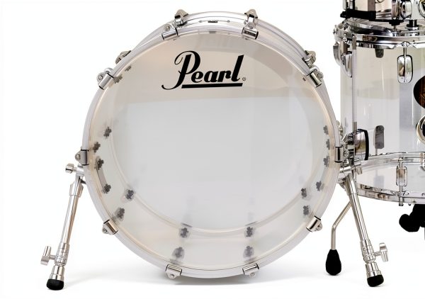 Pearl Acrylic Marching Bass Drum Ultra Clear-0