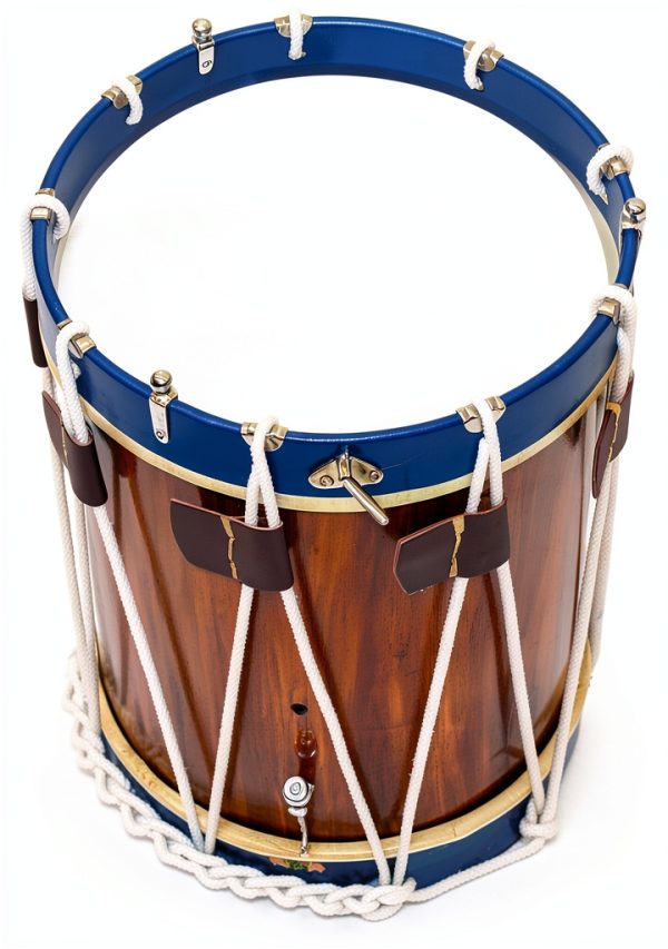 DEURA USA Blue 14" x 17" Wood Marching Snare Drum-1