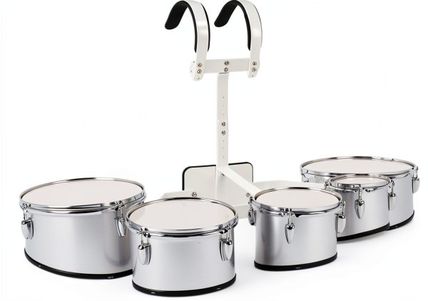Marching Drum Set JWQFBC Natural Wood Metal Design-6