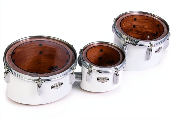 Yamaha White Wrap Drum Set Bass Wood-0