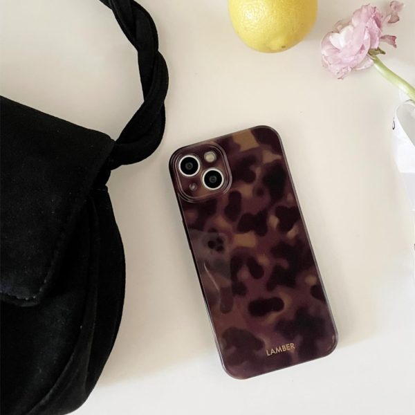 iPhone 16 Brown Amber Case XQAGU Cell Phone Basic-2