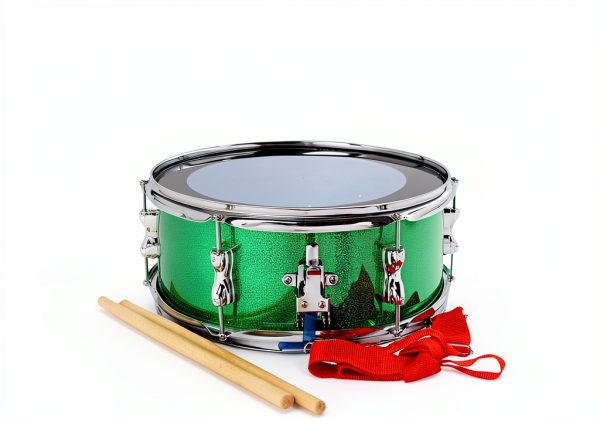 13 inch marching snare drum PPS Green metal-2