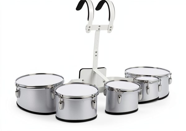 Marching Drum Set JWQFBC Natural Wood Metal Design-4