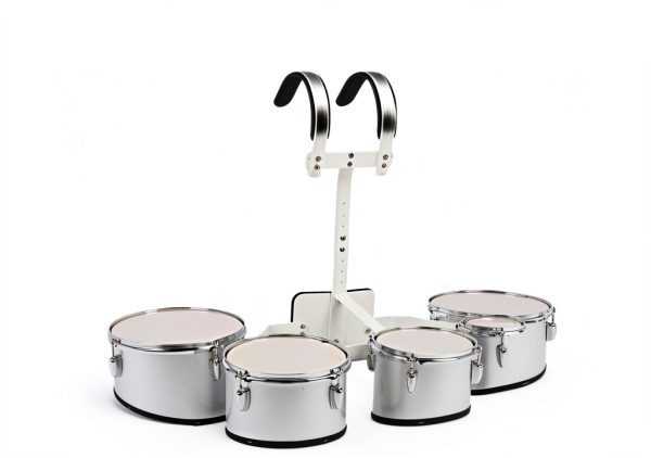 Marching Drum Set JWQFBC Natural Wood Metal Design-1