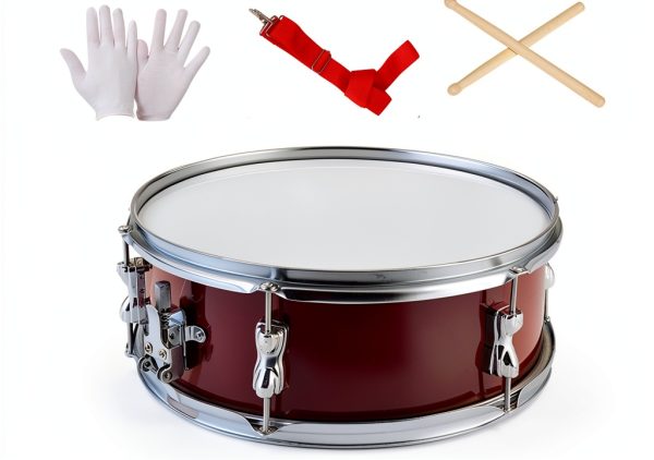 Portable Stainless Steel Marching Snare Drum for Adults-6