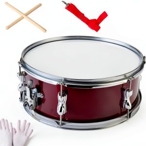 Portable Stainless Steel Marching Snare Drum for Adults-0