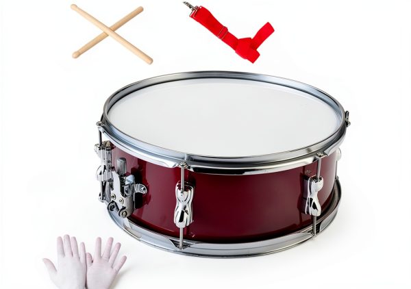 Portable Stainless Steel Marching Snare Drum for Adults-0