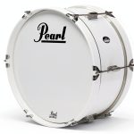 Pearl Marching Bass Drums Pure White Lacquered-0