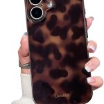 iPhone 16 Brown Amber Case XQAGU Cell Phone Basic-0