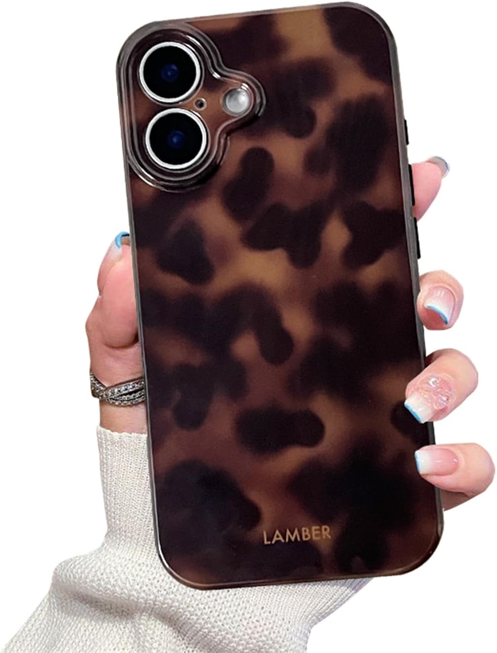 iPhone 16 case in brown amber color