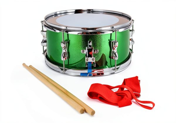 13 inch marching snare drum PPS Green metal-1