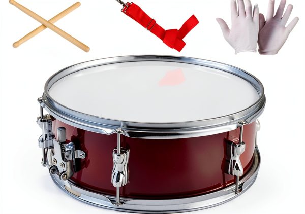 Portable Stainless Steel Marching Snare Drum for Adults-5