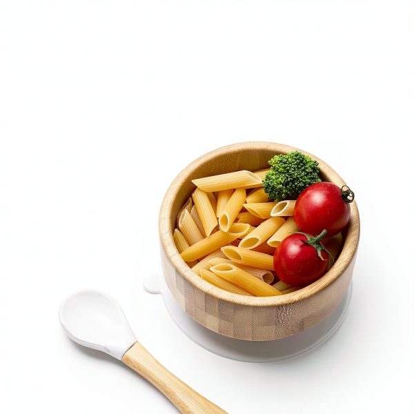 Baby Bamboo Bowls with Suction and Spoon Set by HI BABY-5
