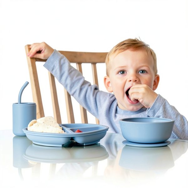 WeeSprout Silicone Suction Toddler Bowl Set 12oz-6