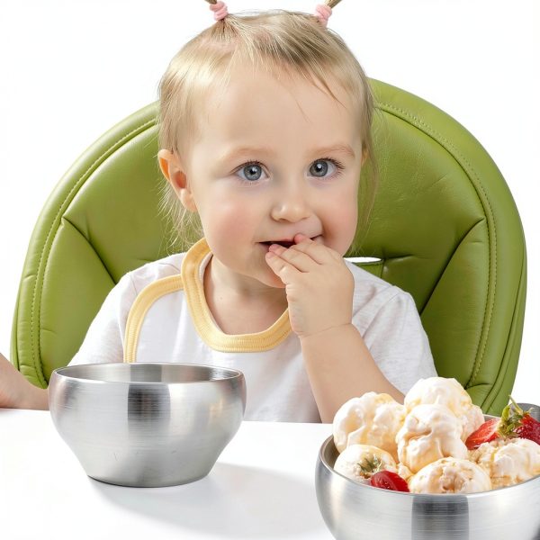 E-far Stainless Steel Toddler Bowls Set-5