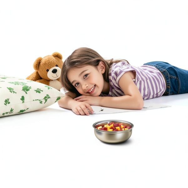 Okay Orange Stainless Toddler Bowl Yellow Suction-1