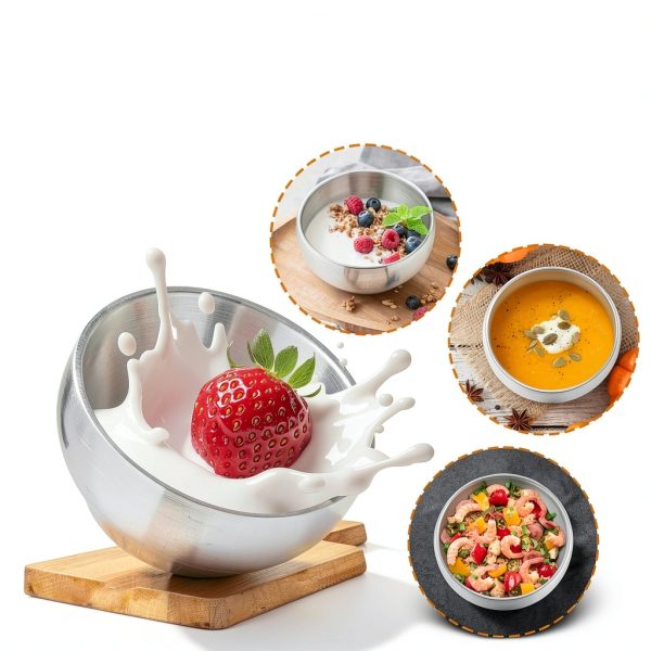 E-far Stainless Steel Toddler Bowls Set-3