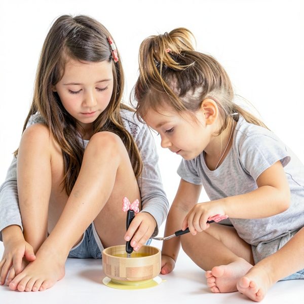 Baby Bamboo Bowls with Suction and Spoon Set by HI BABY-6