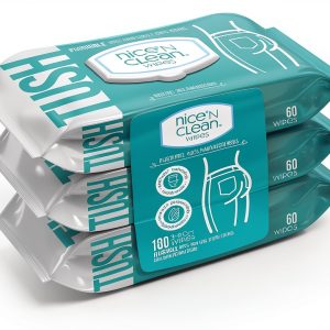 Nice 'N Clean Adult Flushable Wipes Aloe Fresh 3 Pack 60 Count-0