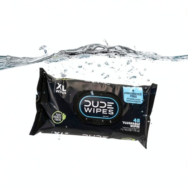 DUDE Wipes Flushable Unscented Extra Large 30 Count with Vitamin E-4