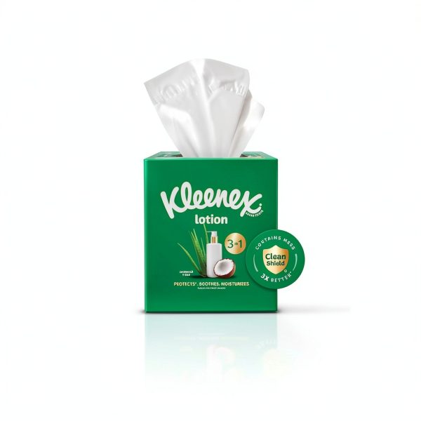 Kleenex Lotion Facial Tissues 3 Ply with Coconut Oil 8 Pack 80 Tissues-3